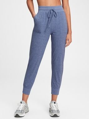 Cozy High-Rise Drawstring Jogger Pants - Heather Blue